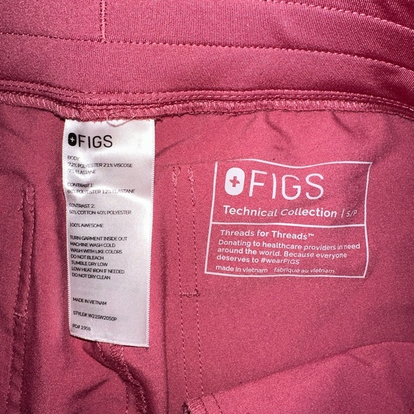 Mauve/Pink Figs Scrub Bottoms - Picture 3 of 3